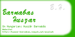 barnabas huszar business card