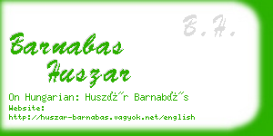 barnabas huszar business card